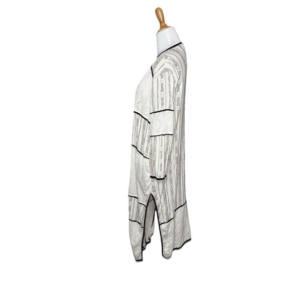 Lulus Sheer White Lightweight Duster Cardigan Open Front Long Maxi Size Medium - Picture 2 of 7